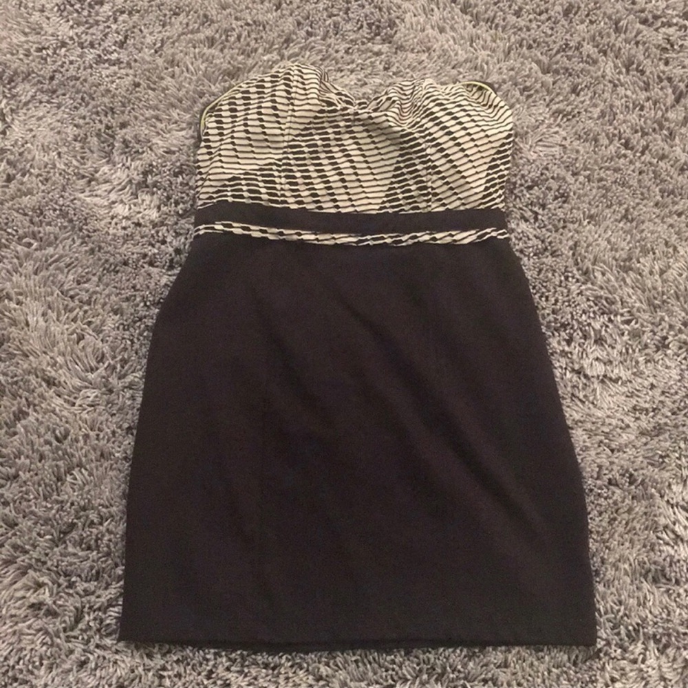 Strapless silence and noise dress